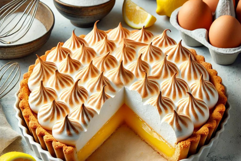 What is the liquid at the bottom of the lemon meringue pie?