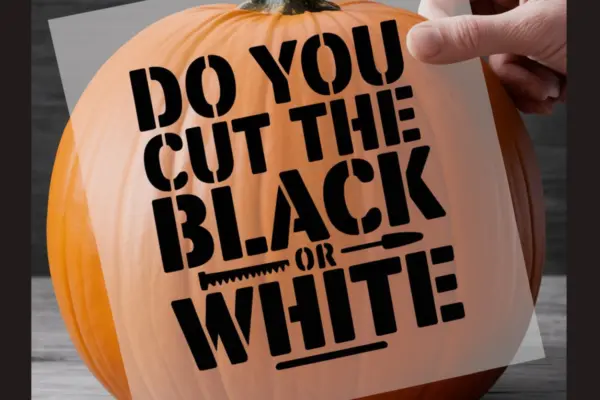 Do You Cut the Black or White of a Pumpkin Stencil?